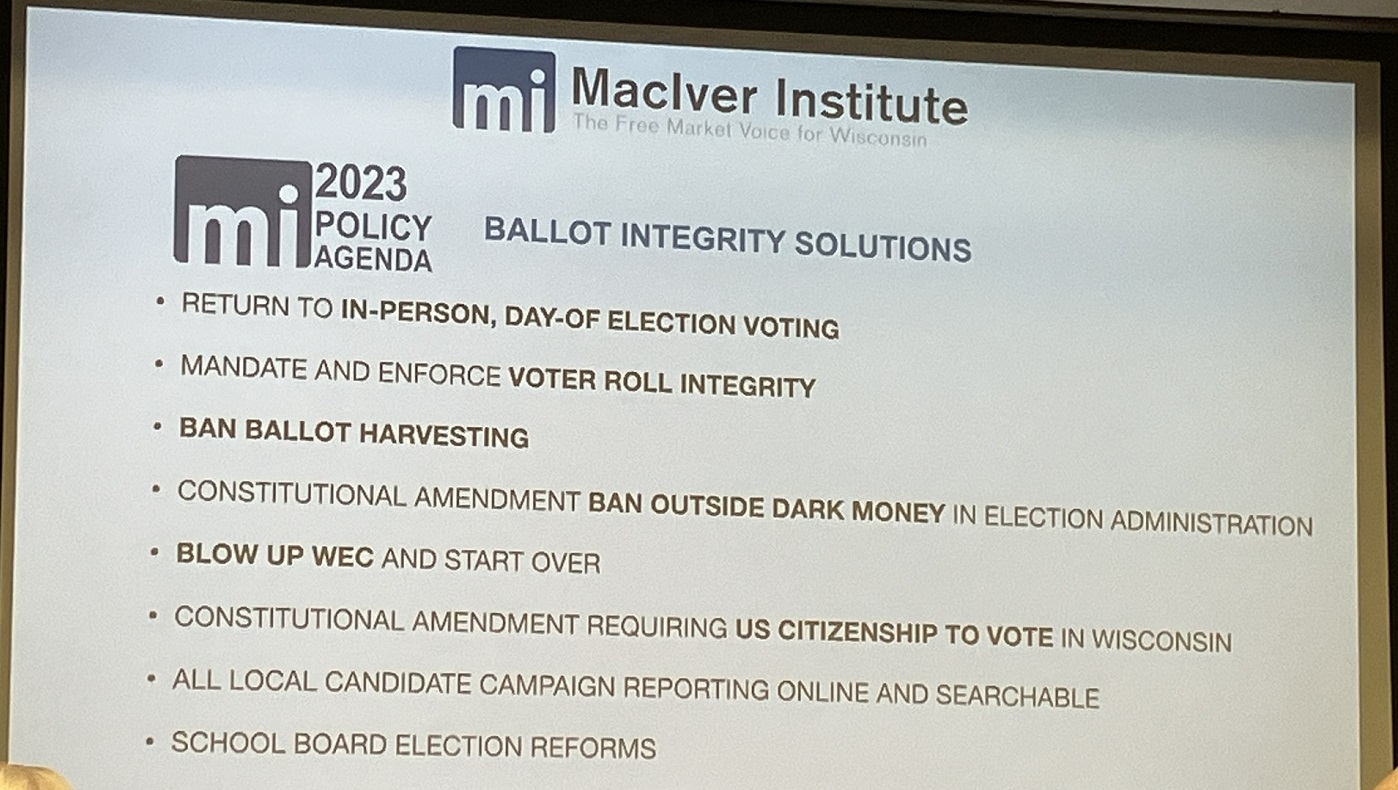 MacIver Institute's proposed solutions for Wisconsin ballot integrity.