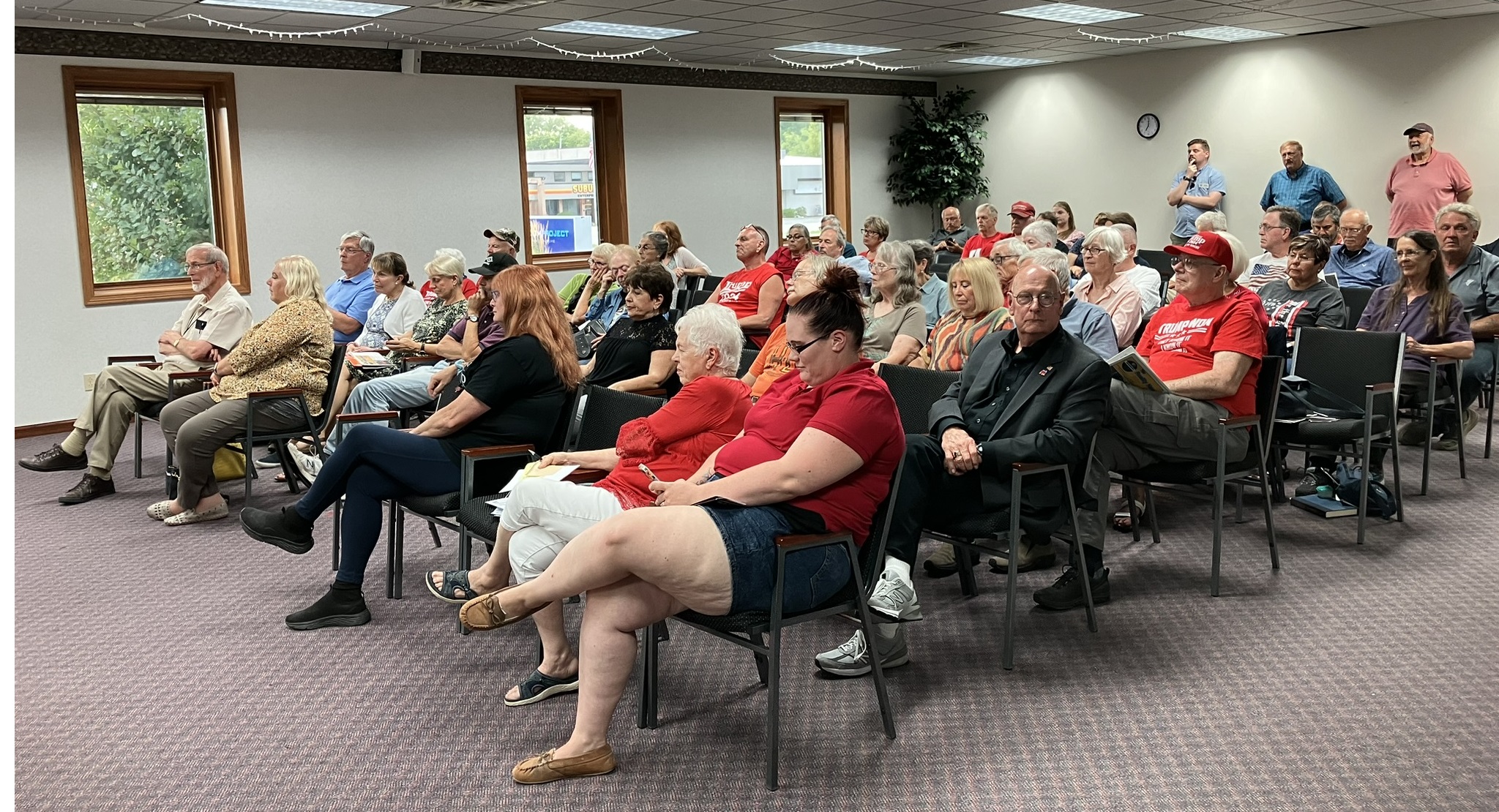 A standing-room-only crowd attended the August 7, 2023 meeting of Fox Valley Initiative.