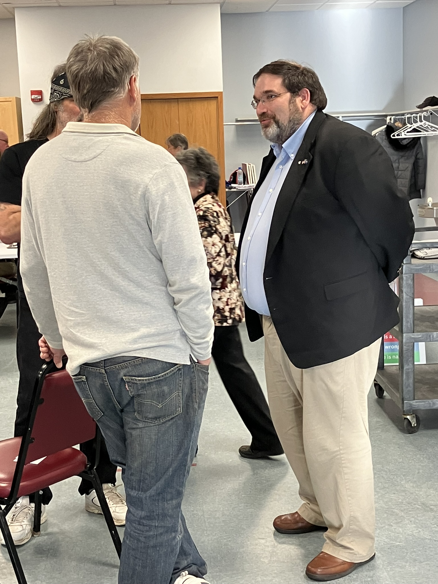 Wisconsin State Sen. Andre Jacque, a candidate to represent the state's 8th Congressional District, spoke to Wolf River Area Patriots on April 23, 2024.