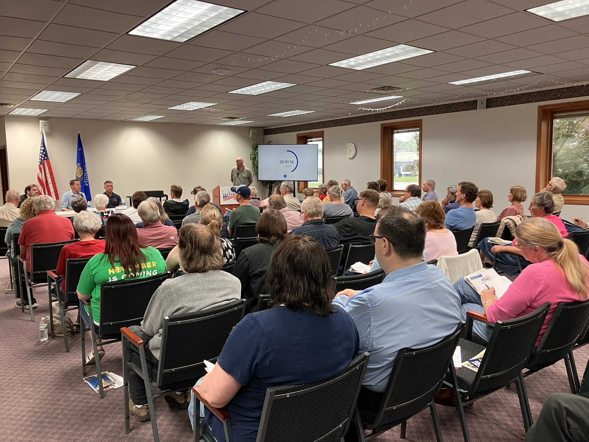 Some 80 people attended the 8th Congressional District candidate forum hosted by Fox Valley Initiative.