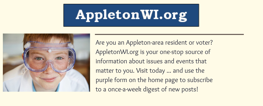 AppletonWI is a website for Appleton-area voters and residents.