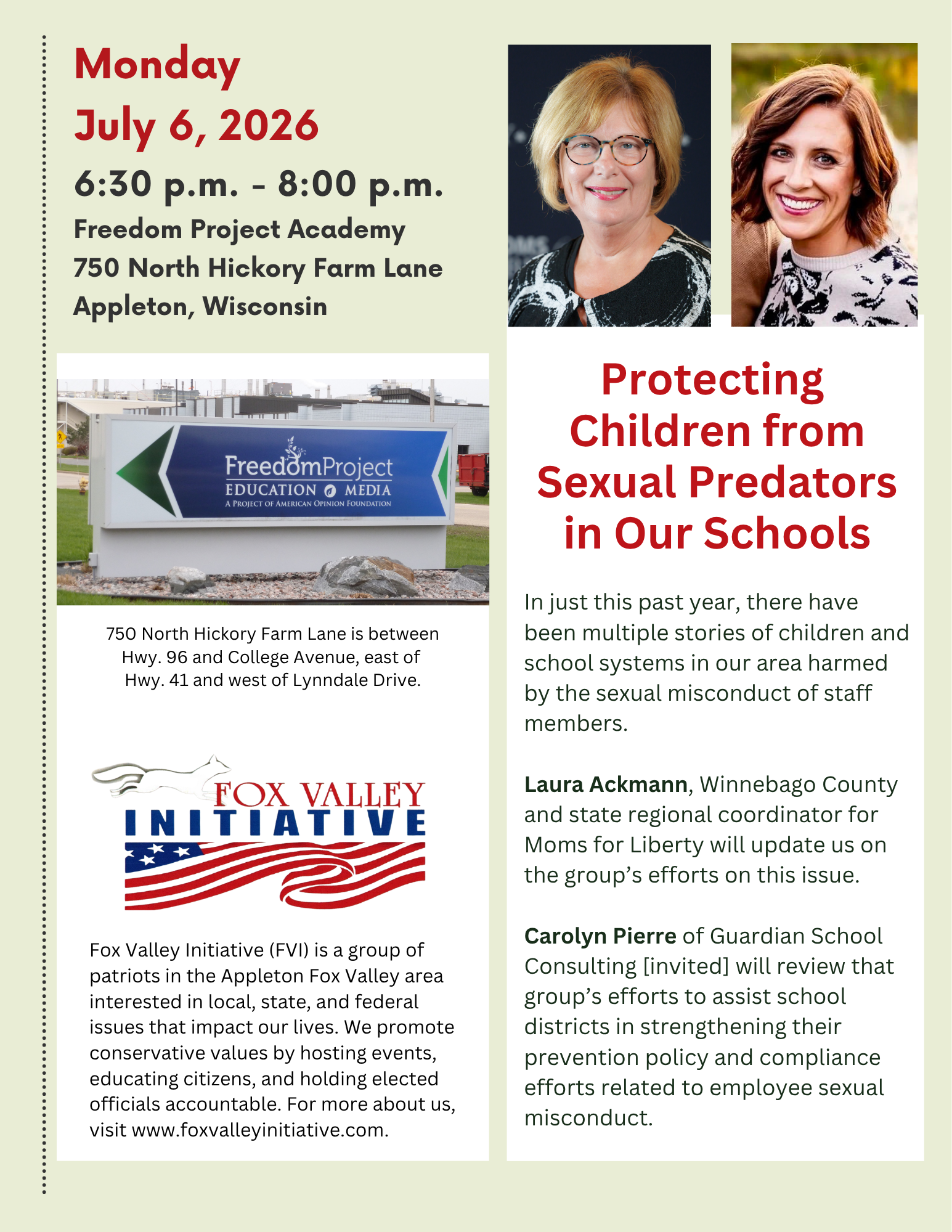 Fox Valley Initiative will host climate change expert Steve Goreham on Monday, June 1 in Appleton.