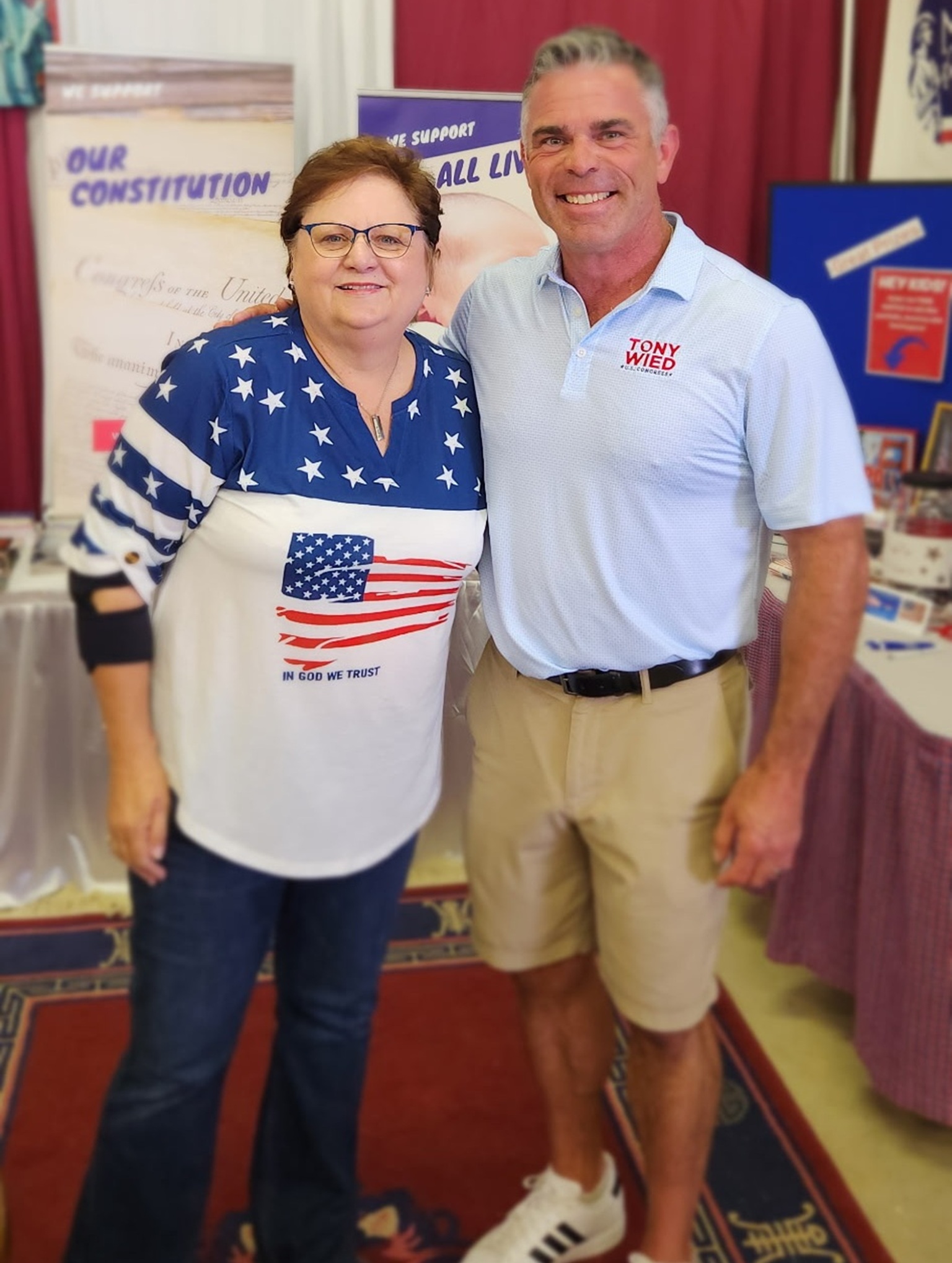 NEW Patriots Leadership Team member Verchelle with Congressman Tony Wied.