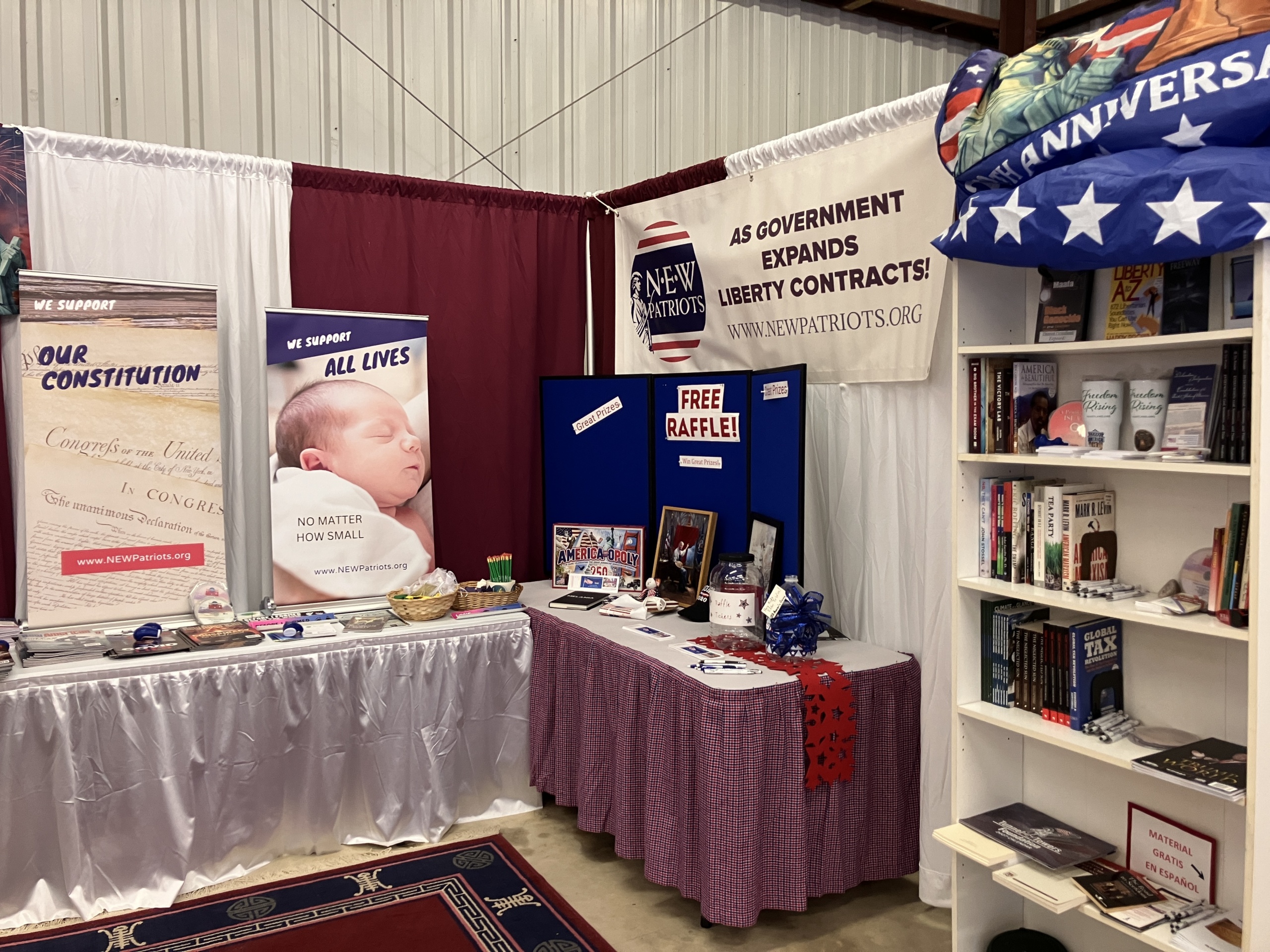 NEW Patriots booth setup at the Brown County Fair 2026.